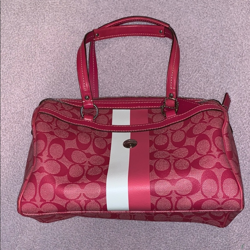 Coach pink satchel